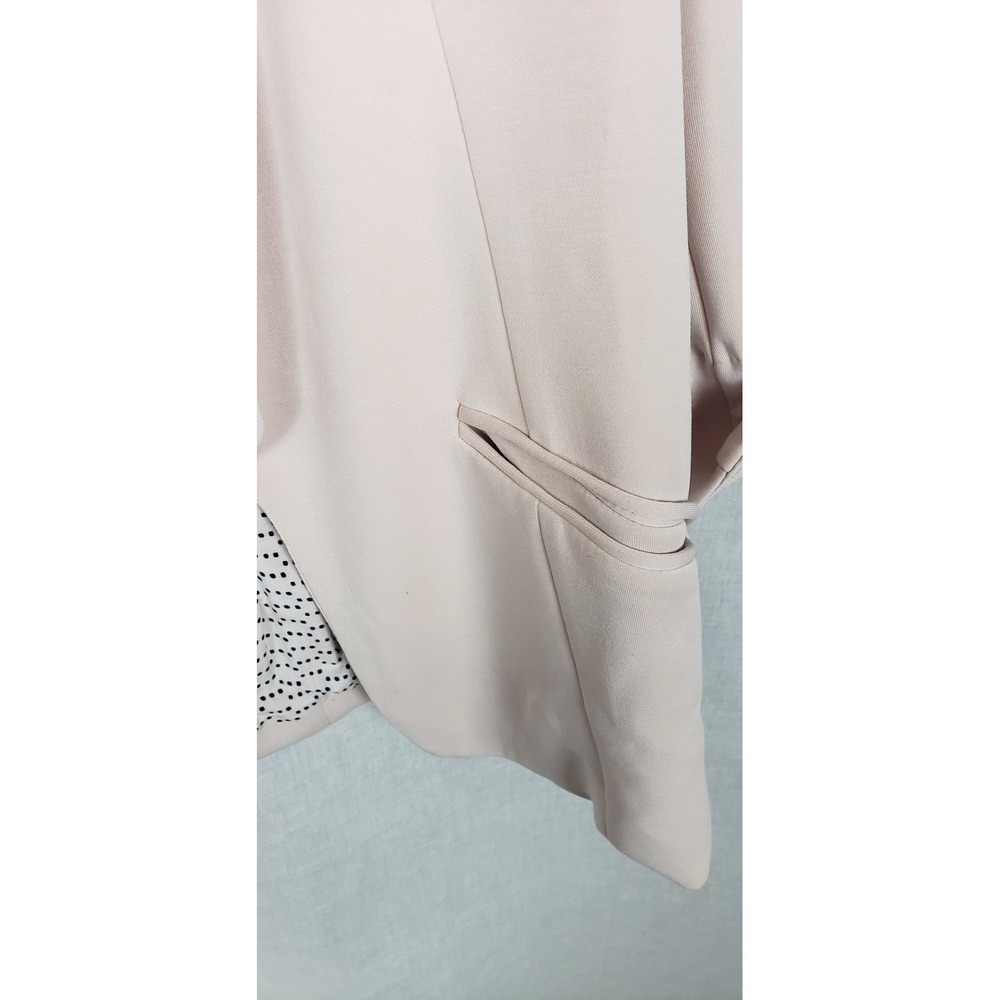 Skies Are Blue Pale Pink Open Front Blazer Jacket L Casual Office Work Spring - Picture 6 of 10